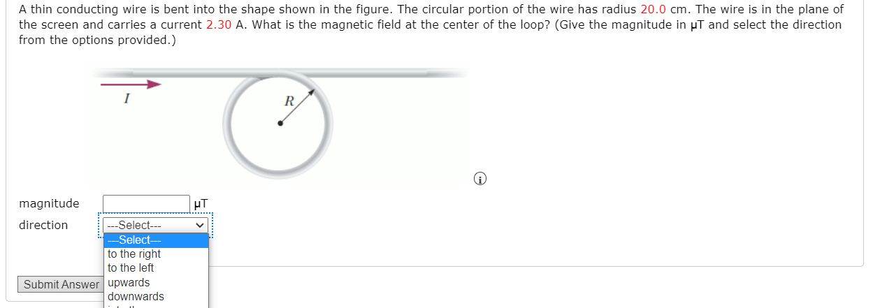 Solved A Thin Conducting Wire Is Bent Into The Shape Shown | Chegg.com