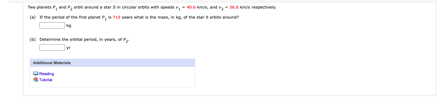 Solved Two planets P1 and P2 orbit around a star S in | Chegg.com