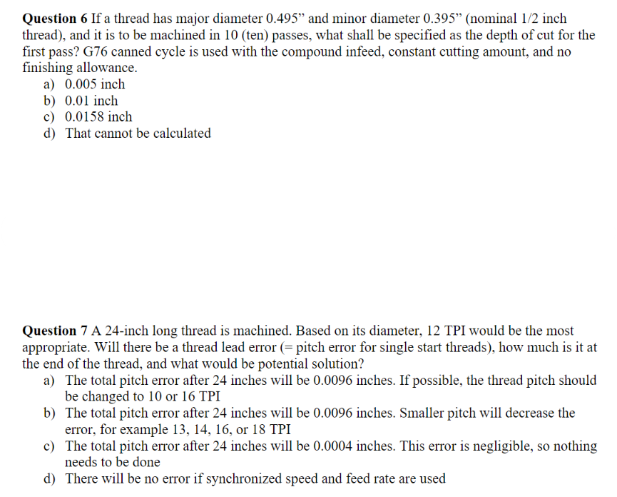 6 40 thread major diameter