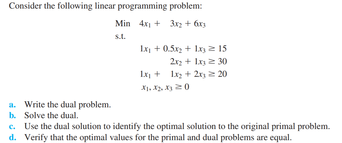 Solved Consider the following linear programming problem: | Chegg.com