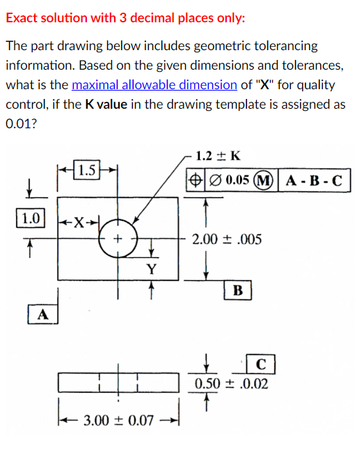 Solved Exact solution with 3 decimal places only: The part | Chegg.com