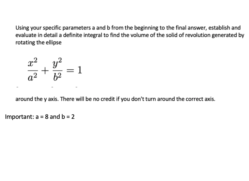 Solved Using your specific parameters a and b from the | Chegg.com