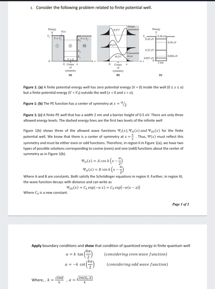 Solved 1. Consider the following problem related to finite | Chegg.com