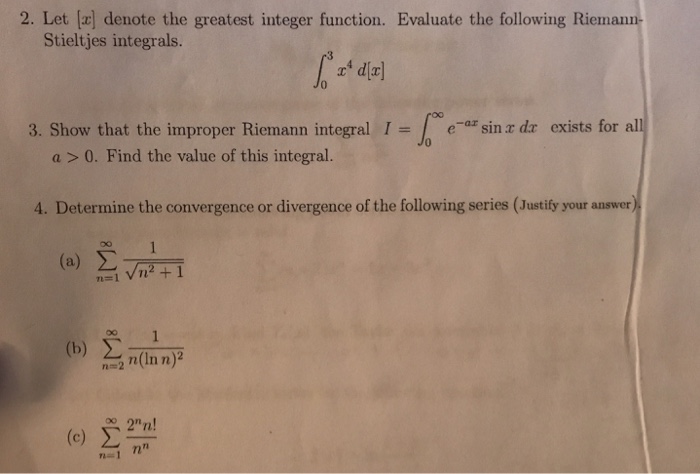 Solved Let [x] denote the greatest integer function. | Chegg.com