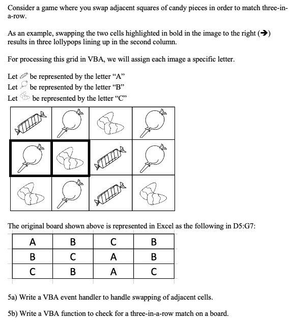 Solved Consider a game where you swap adjacent squares of | Chegg.com