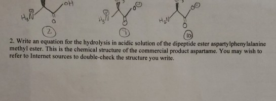 Solved oH 2. 2. Write an equation for the hydrolysis in | Chegg.com