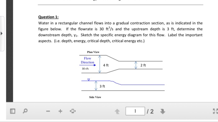 Solved Question 3: Water flows at a velocity of 3.0 m/s and | Chegg.com