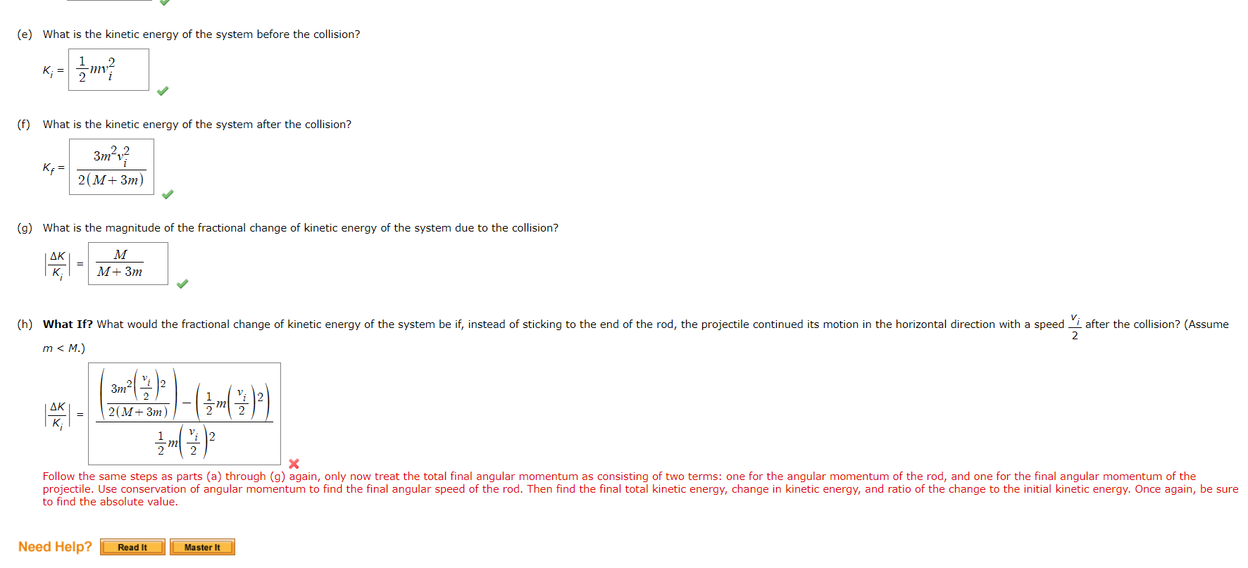 Solved (e) What is the energy of the system before