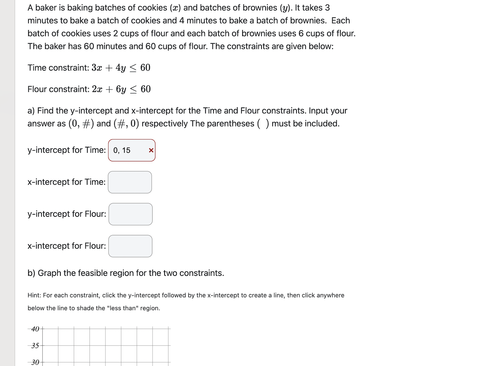 Solved A baker is baking batches of cookies (x) ﻿and batches | Chegg.com