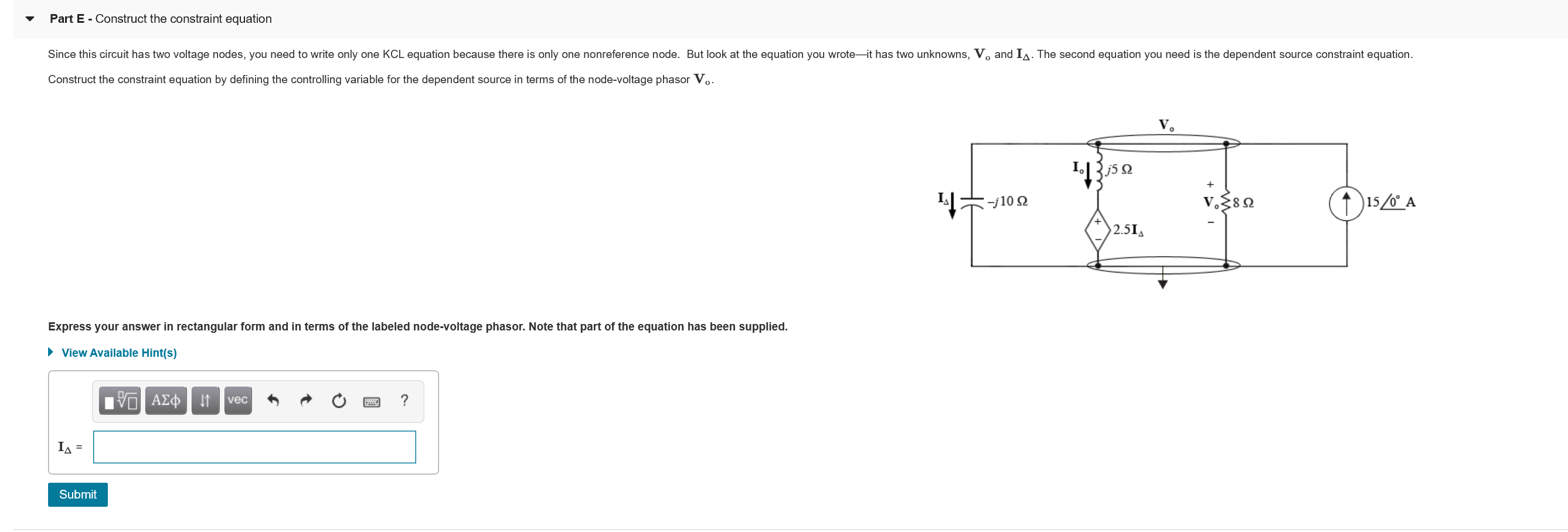 Solved Part E - Construct the constraint equation Since this | Chegg.com