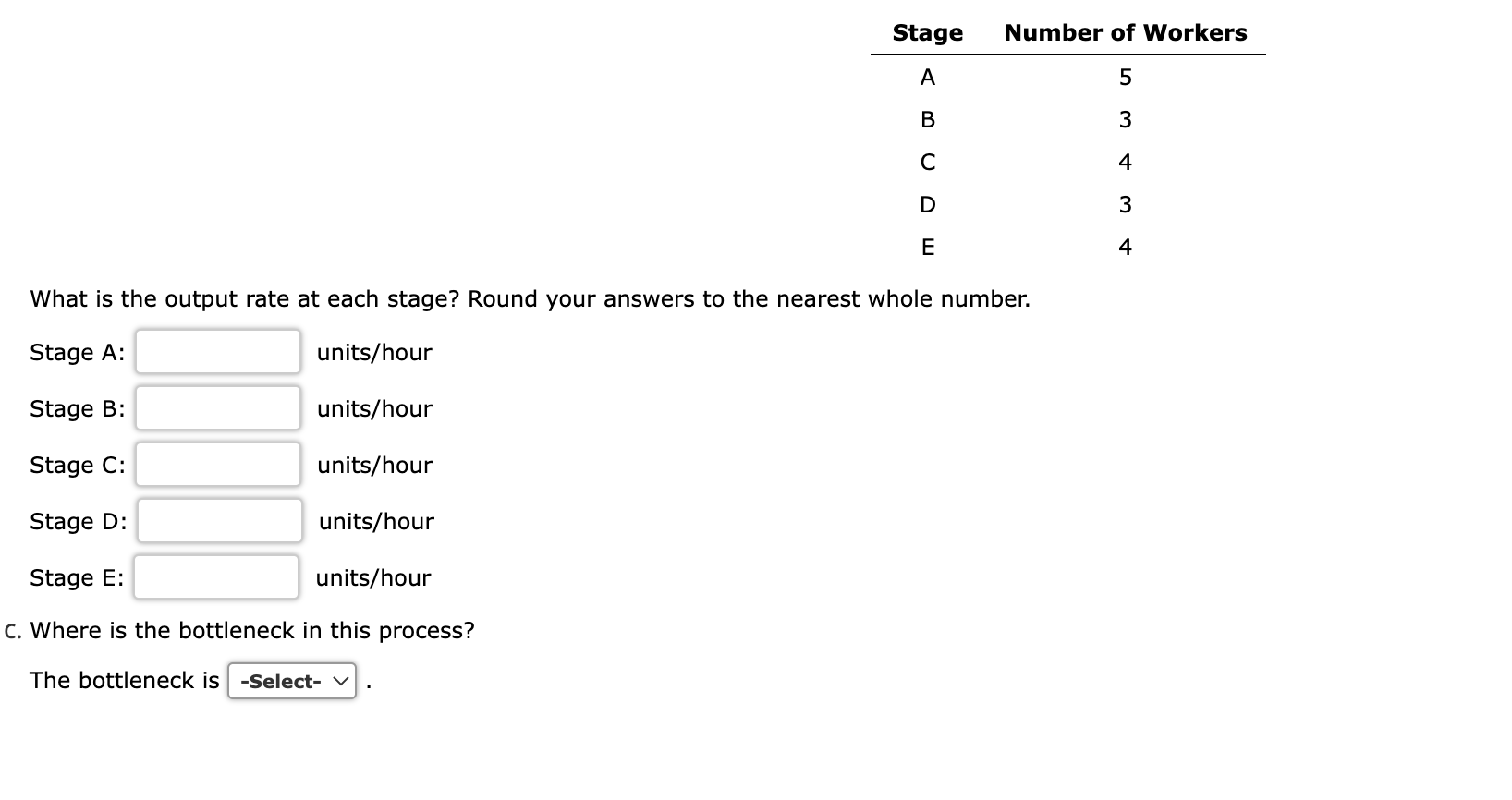 Solved The production process shown below consists of five | Chegg.com