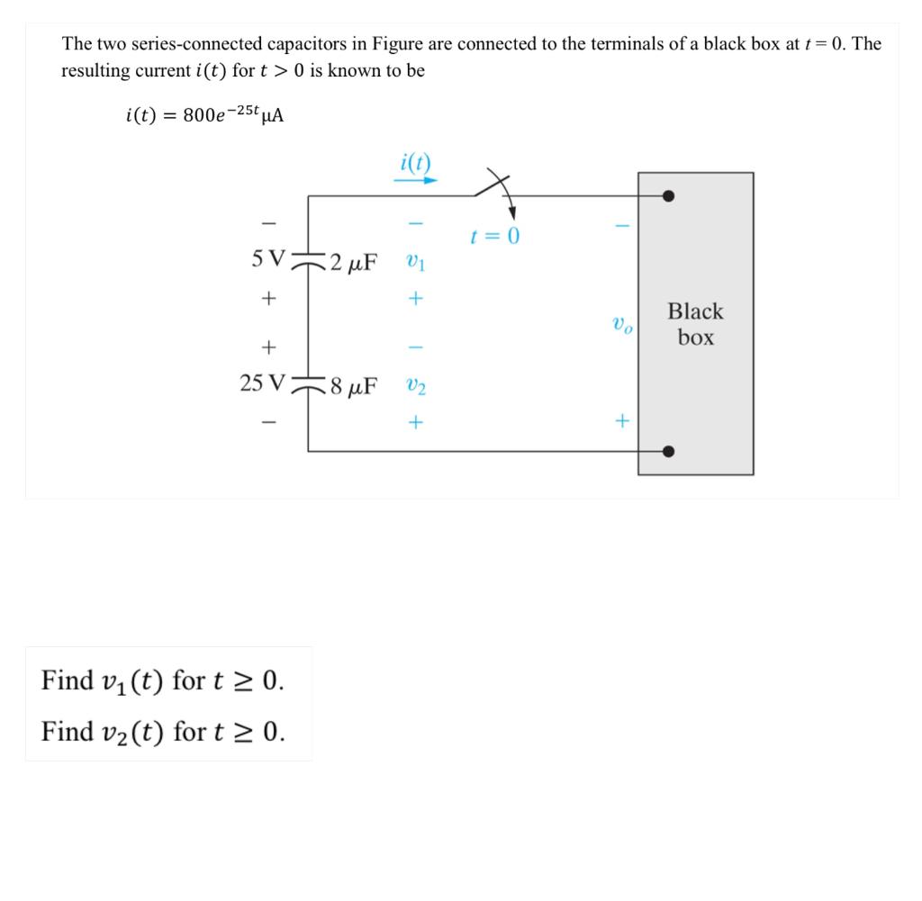 Solved The two seriesconnected capacitors in Figure are