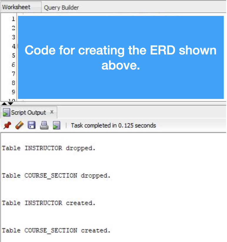 Solved Using SQLdeveloper, create two tables: INSTRUCTOR | Chegg.com