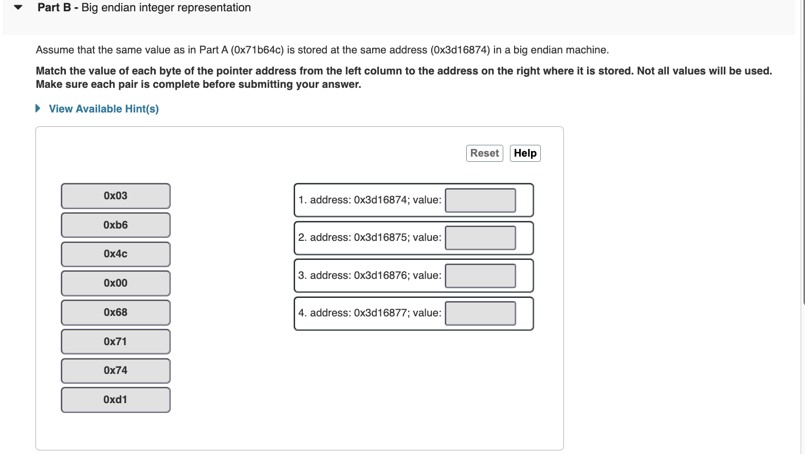 Solved Part D - 64-bit representation Now consider that the | Chegg.com