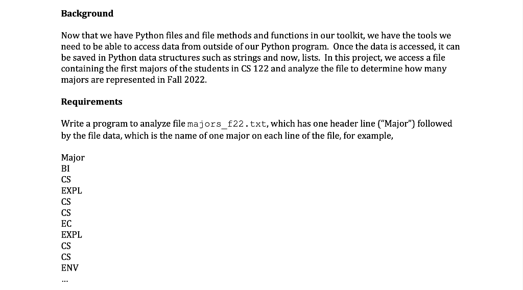 Solved Background Now that we have Python files and file | Chegg.com
