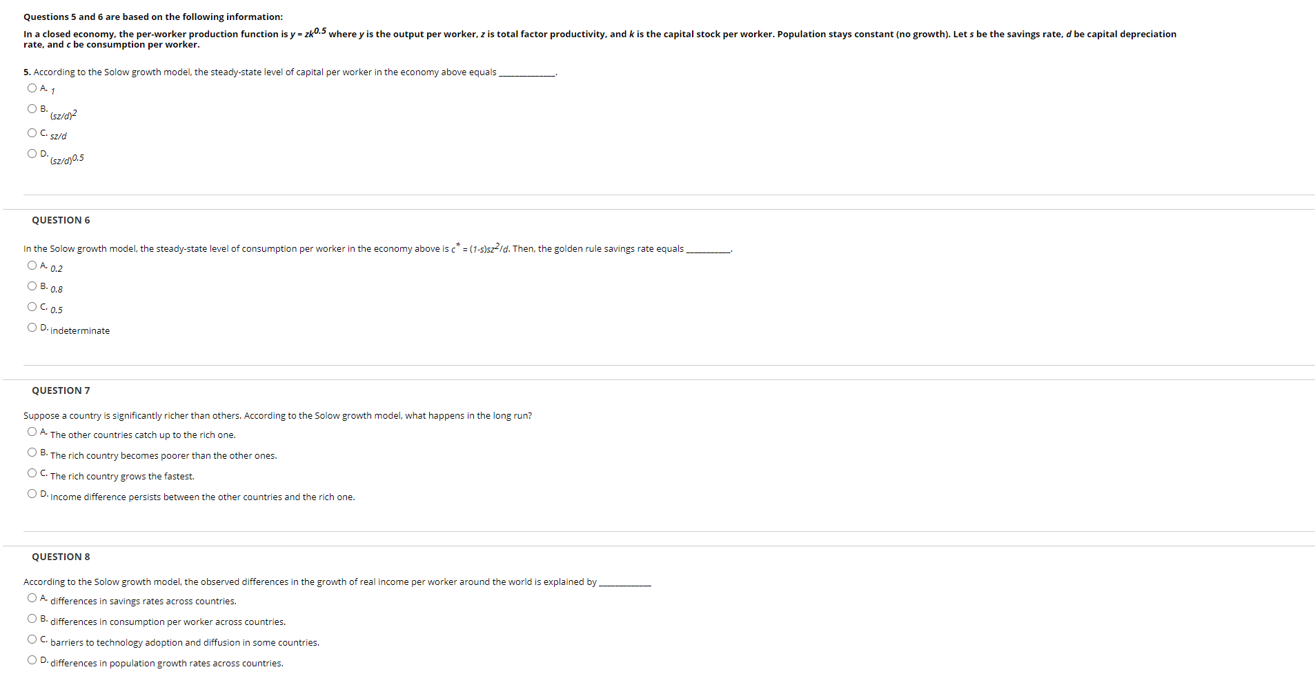 Solved Questions 5 and 6 are based on the following | Chegg.com
