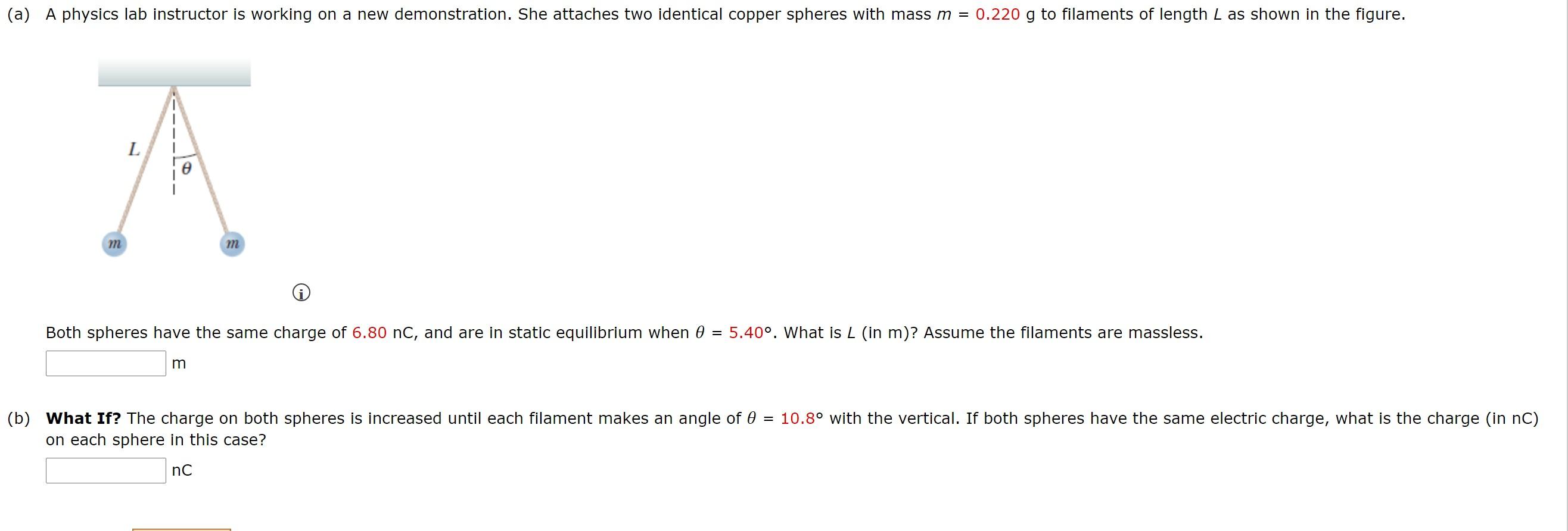 Solved (a) A physics lab instructor is working on a new | Chegg.com