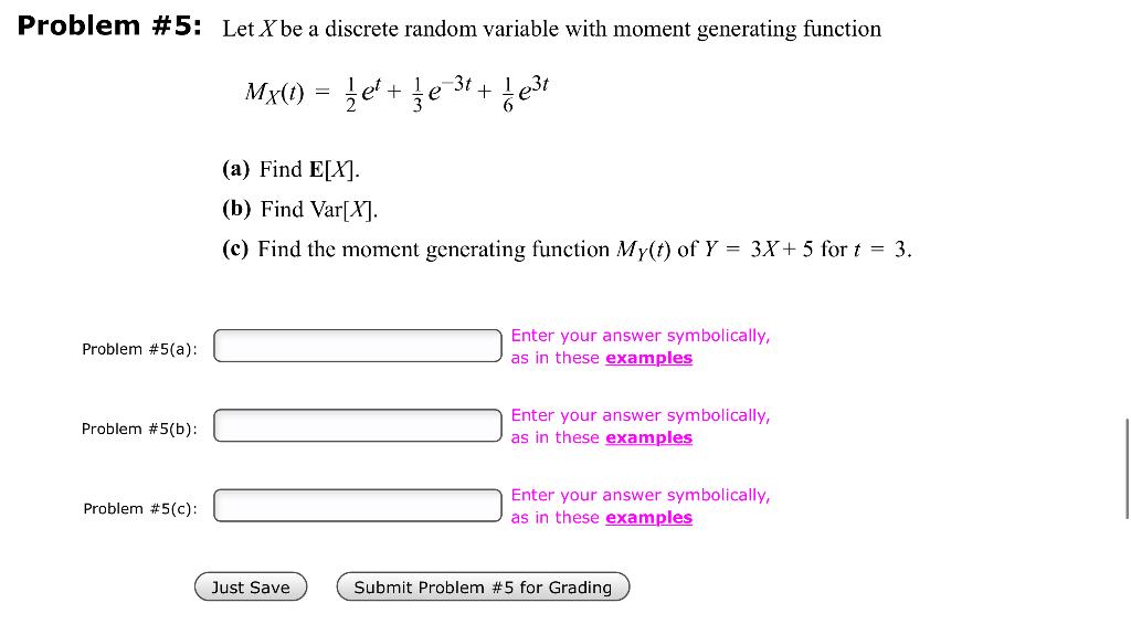 Solved Problem #5: Let X be a discrete random variable with | Chegg.com