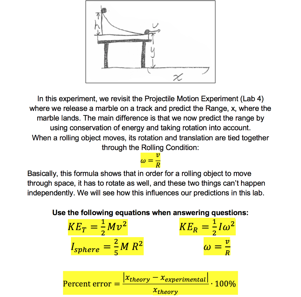 projectile motion experiment lab report