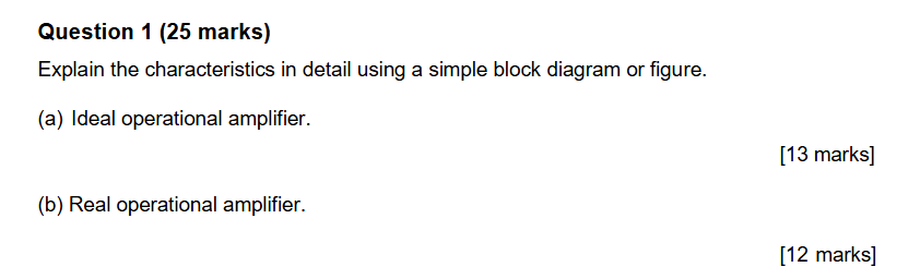 Solved Question 1 (25 ﻿marks)Explain the characteristics in | Chegg.com
