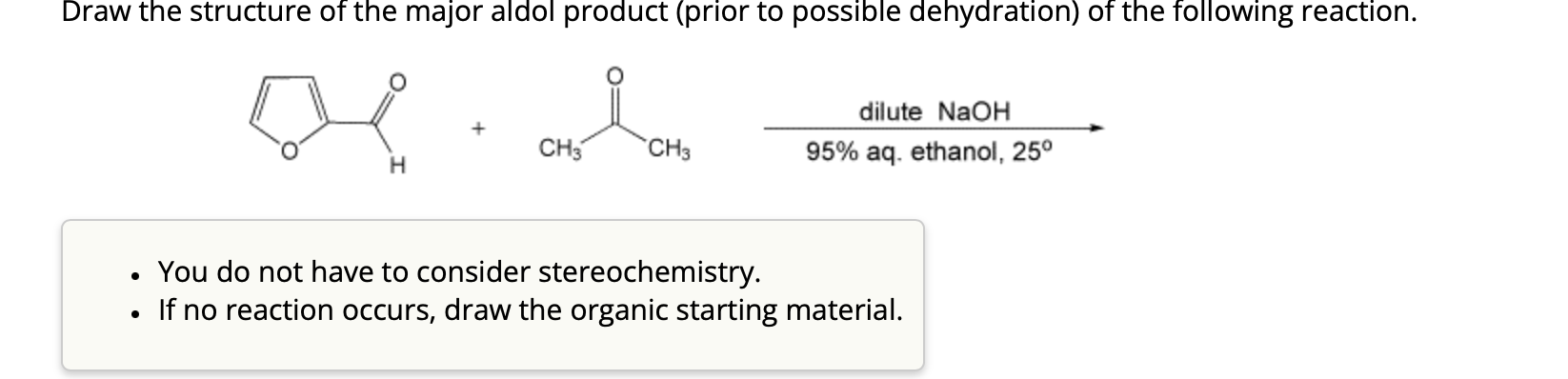 Solved Draw the structure of the major aldol product (prior | Chegg.com