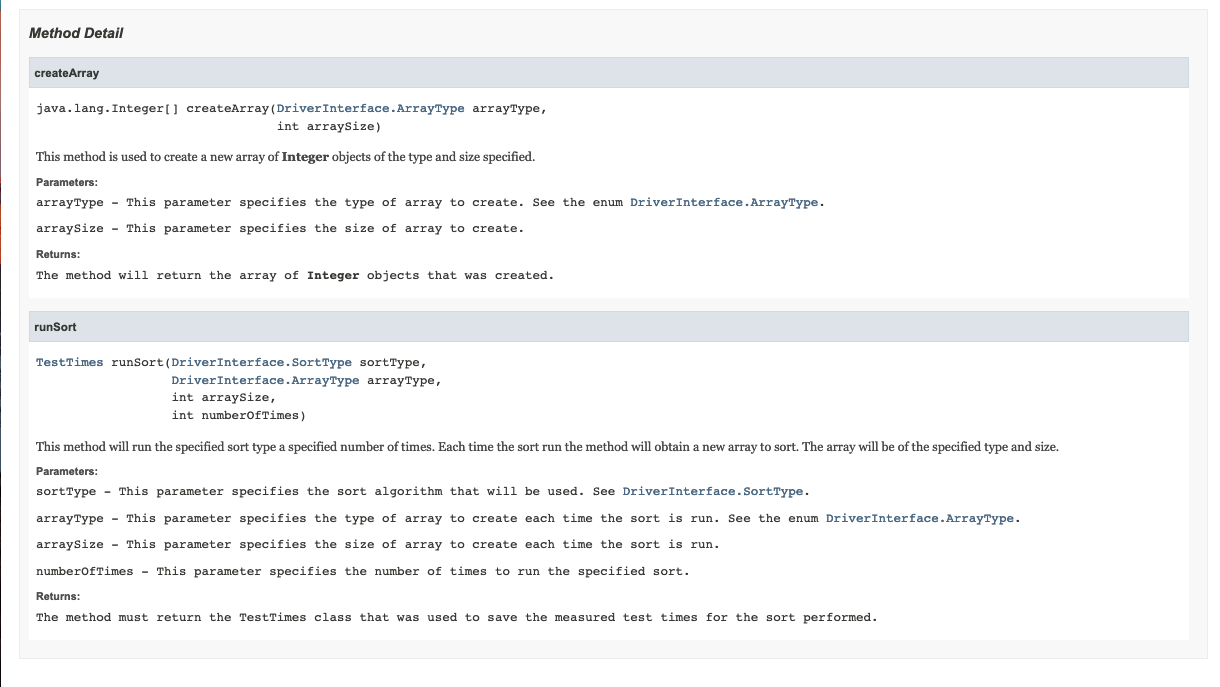 Solved CAN YOU WRITE A DRIVER JAVA CODE FOR PART 5. I | Chegg.com