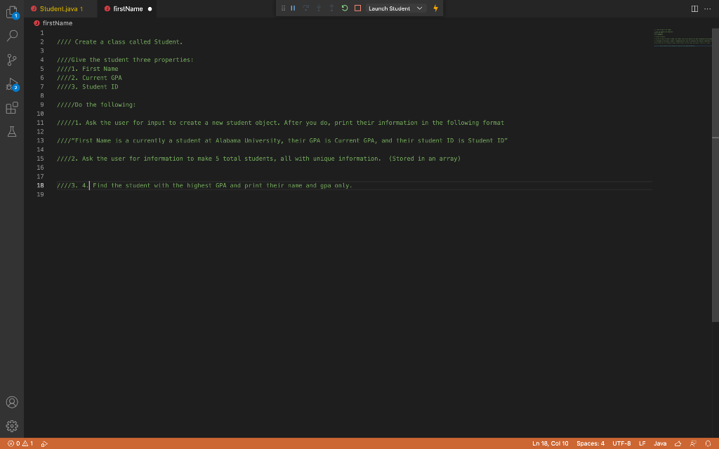 Solved How would I start this beginner Java ObjectsClasses | Chegg.com