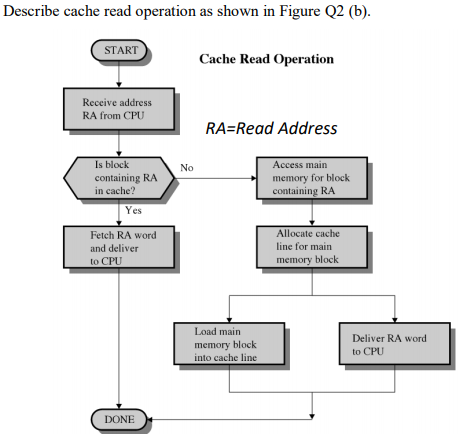 Solved Describe cache read operation as shown in Figure Q2 | Chegg.com