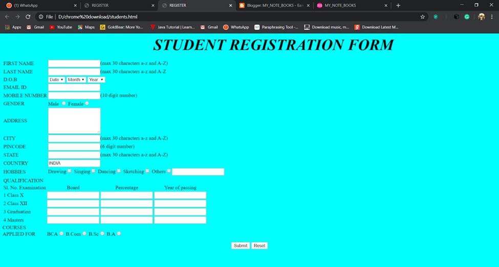 Solved Design a HTML page using HTML code for the given | Chegg.com