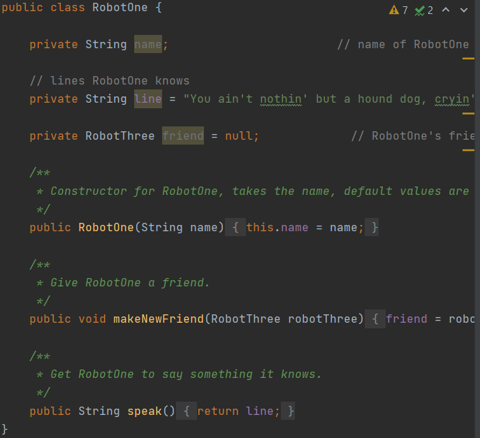 Some things to note: 1. In Robot.java , we want all | Chegg.com