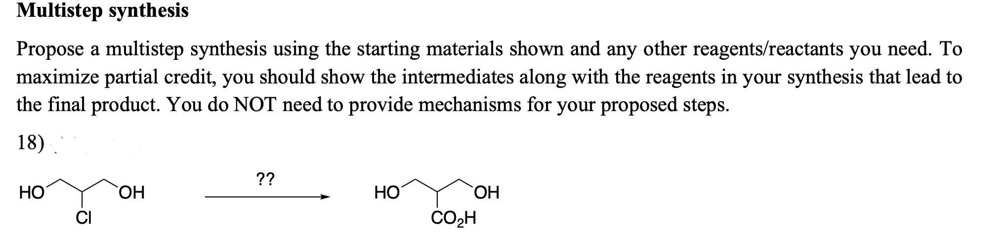 Solved Multistep Synthesis Propose A Multistep Synthesis | Chegg.com