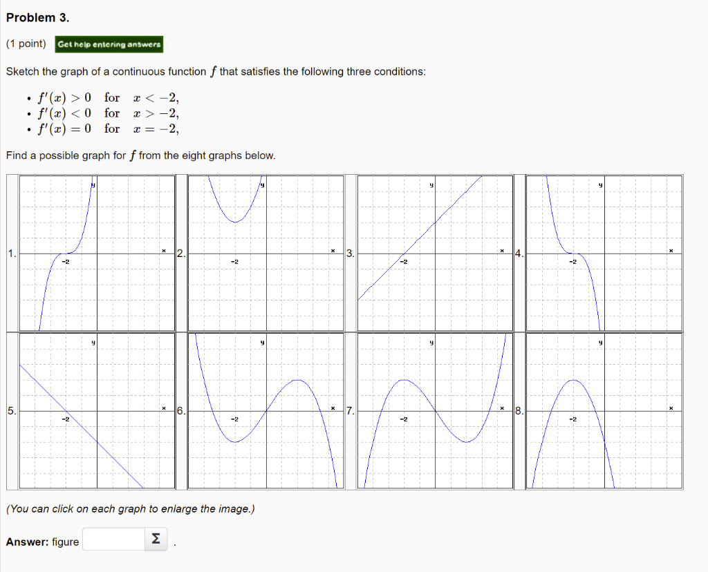 Solved Problem 3. (1 point) Get help entering answers Sketch | Chegg.com