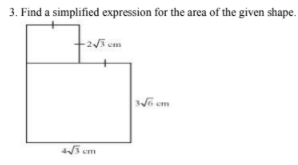 Solved 3. Find a simplified expression for the area of the | Chegg.com