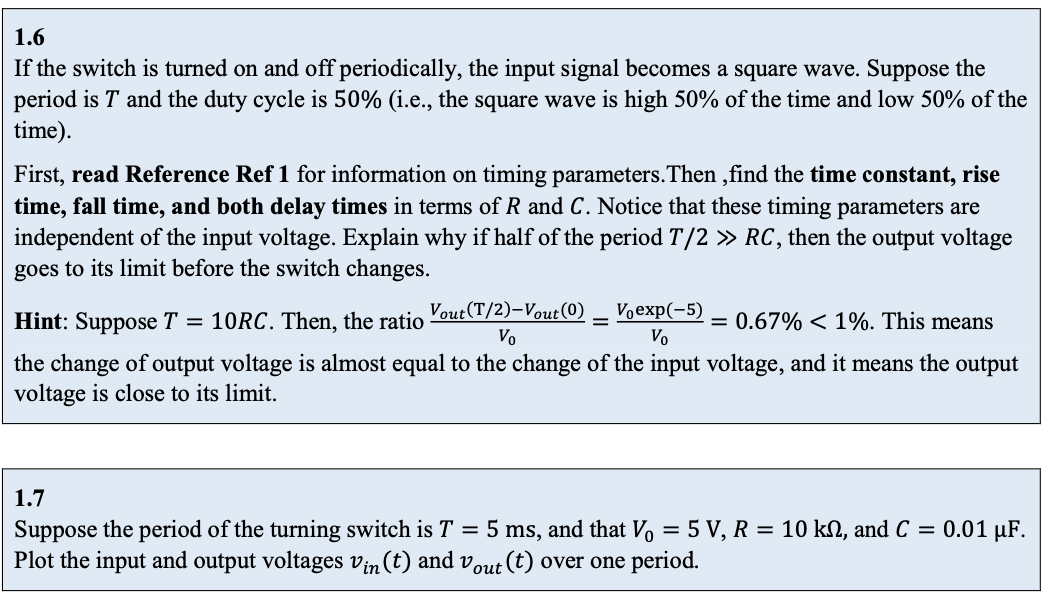 1.6 If the switch is turned on and off periodically,
