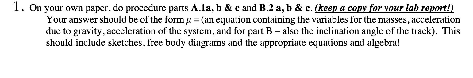 Solved PLEASE JUST DO PART B 2 a and b, Question 1 on top | Chegg.com