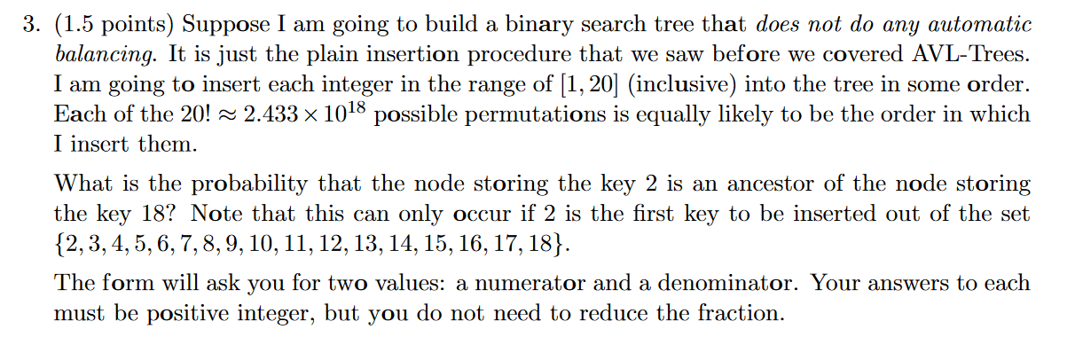 3. (1.5 points) Suppose I am going to build a binary | Chegg.com