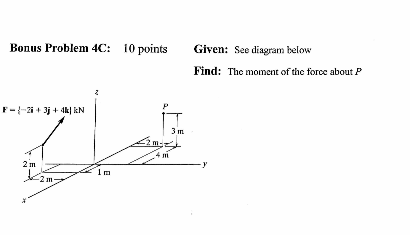 Solved Bonus Problem 4C: 10 points Given: See diagram below | Chegg.com