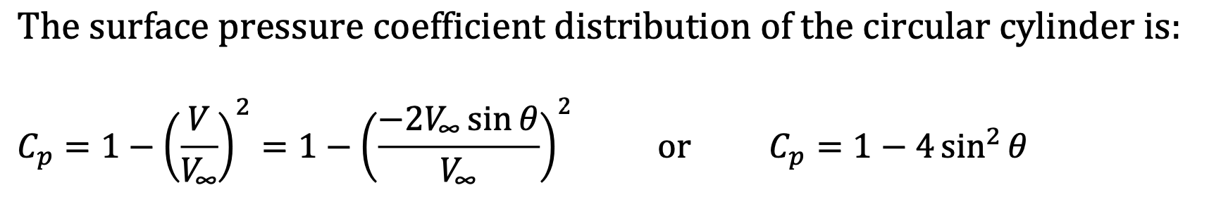 Solved The surface pressure coefficient distribution of the | Chegg.com