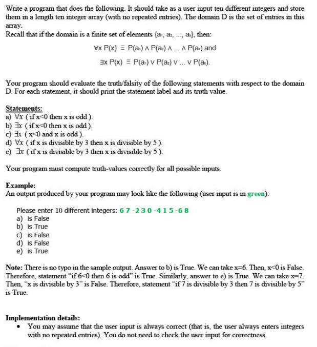 Solved Write a program that does the following. It should | Chegg.com image.