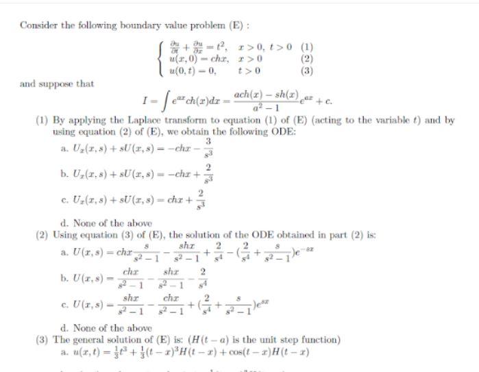 Solved du 31 Br +C. 3 Consider the following boundary value | Chegg.com