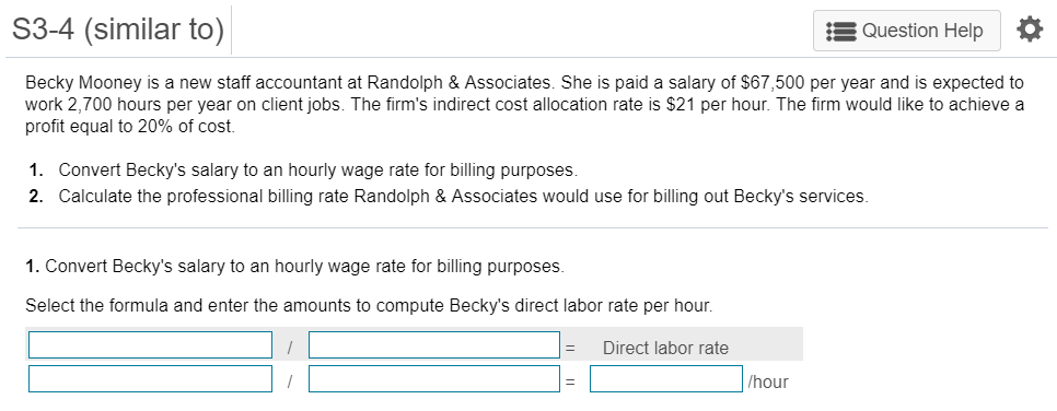 Solved S3 4 Similar To Question Help Becky Mooney Is Wo