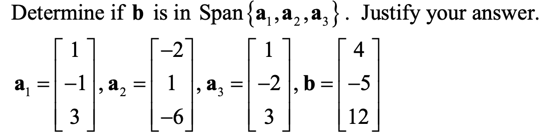 Solved - Linear Algebra - PHOTO OF QUESTION BELOW | Chegg.com