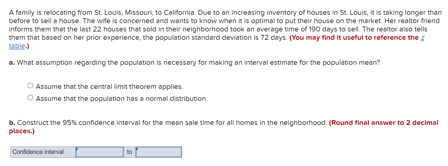Solved A family is relocating from St. Louis, Missouri, to