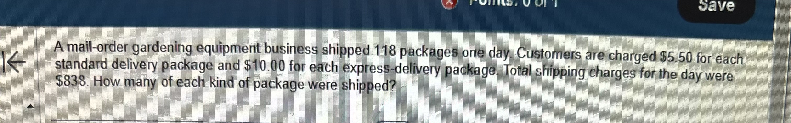 Solved A mail-order gardening equipment business shipped 118 | Chegg.com