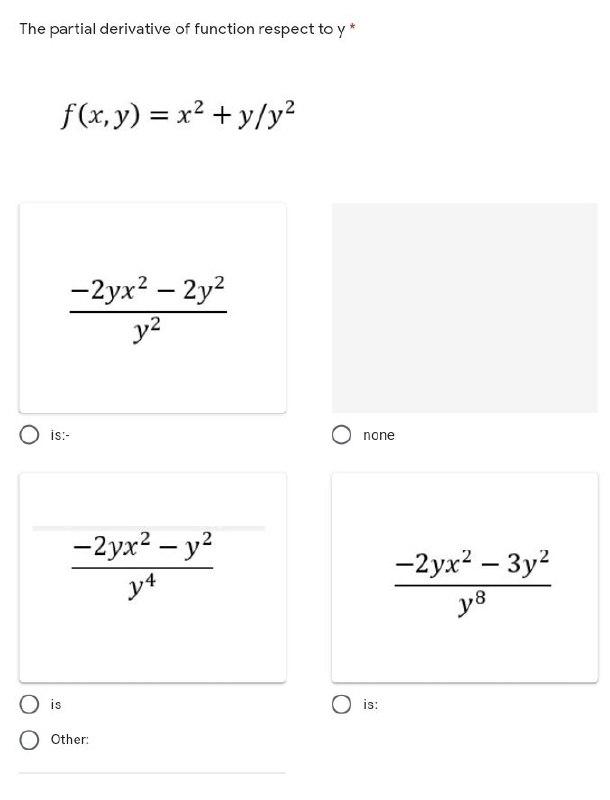 derivative of x 2 y with respect to y