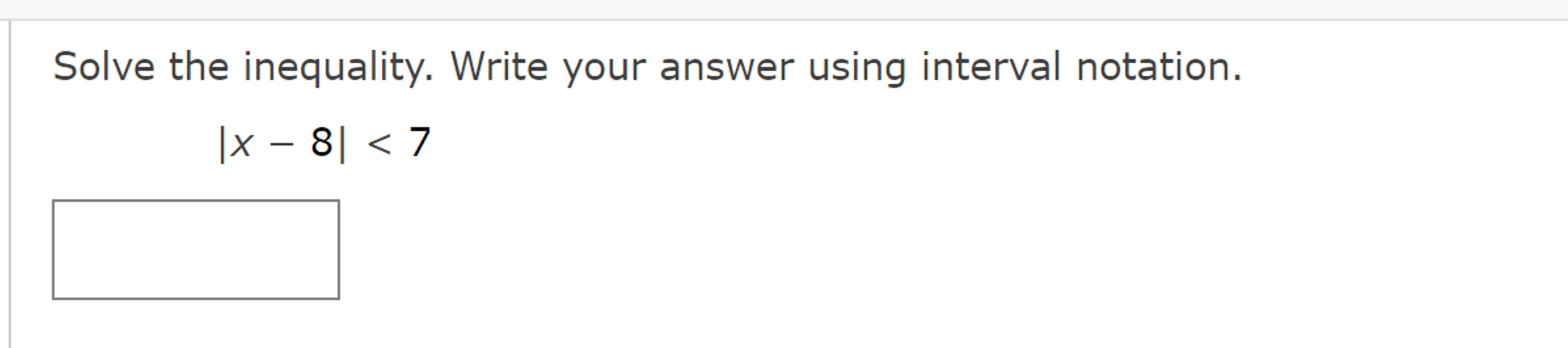 Solved Solve the inequality. Write your answer using | Chegg.com