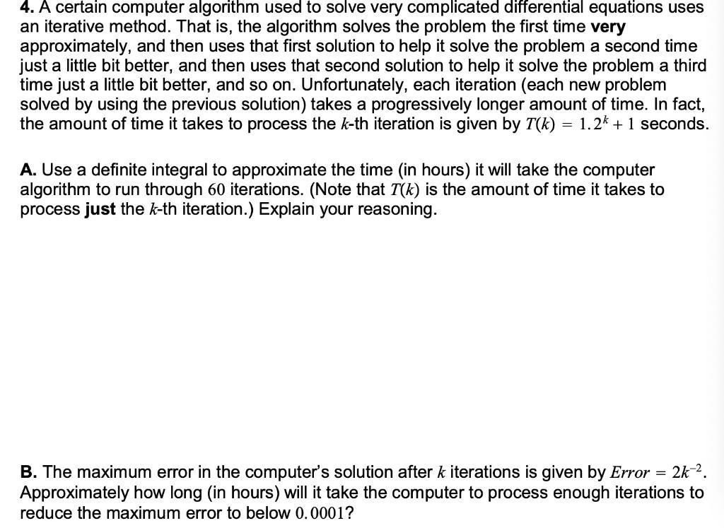 solved-4-a-certain-computer-algorithm-used-to-solve-very-chegg