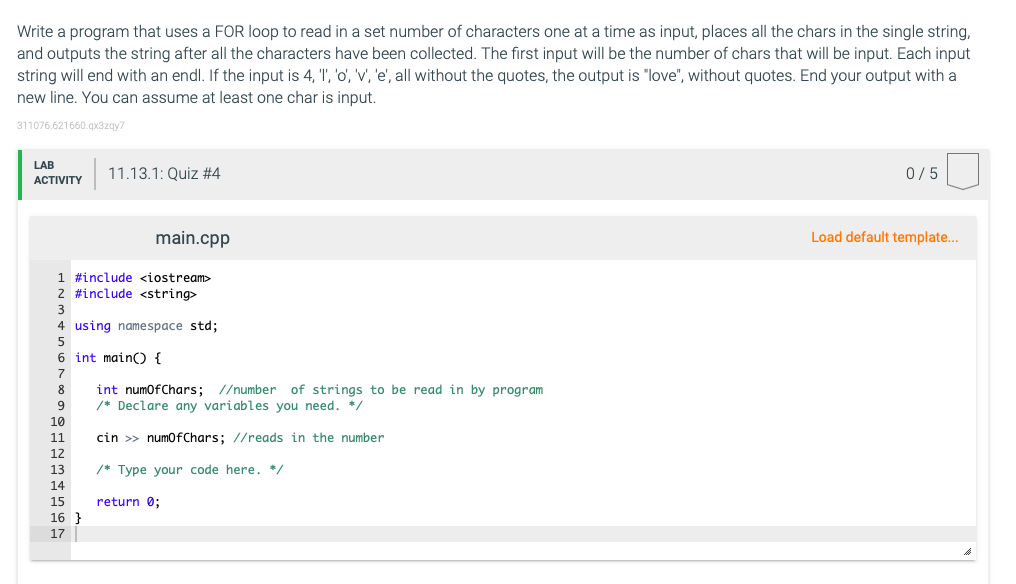 Solved Write a program that uses a FOR loop to read in a set | Chegg.com