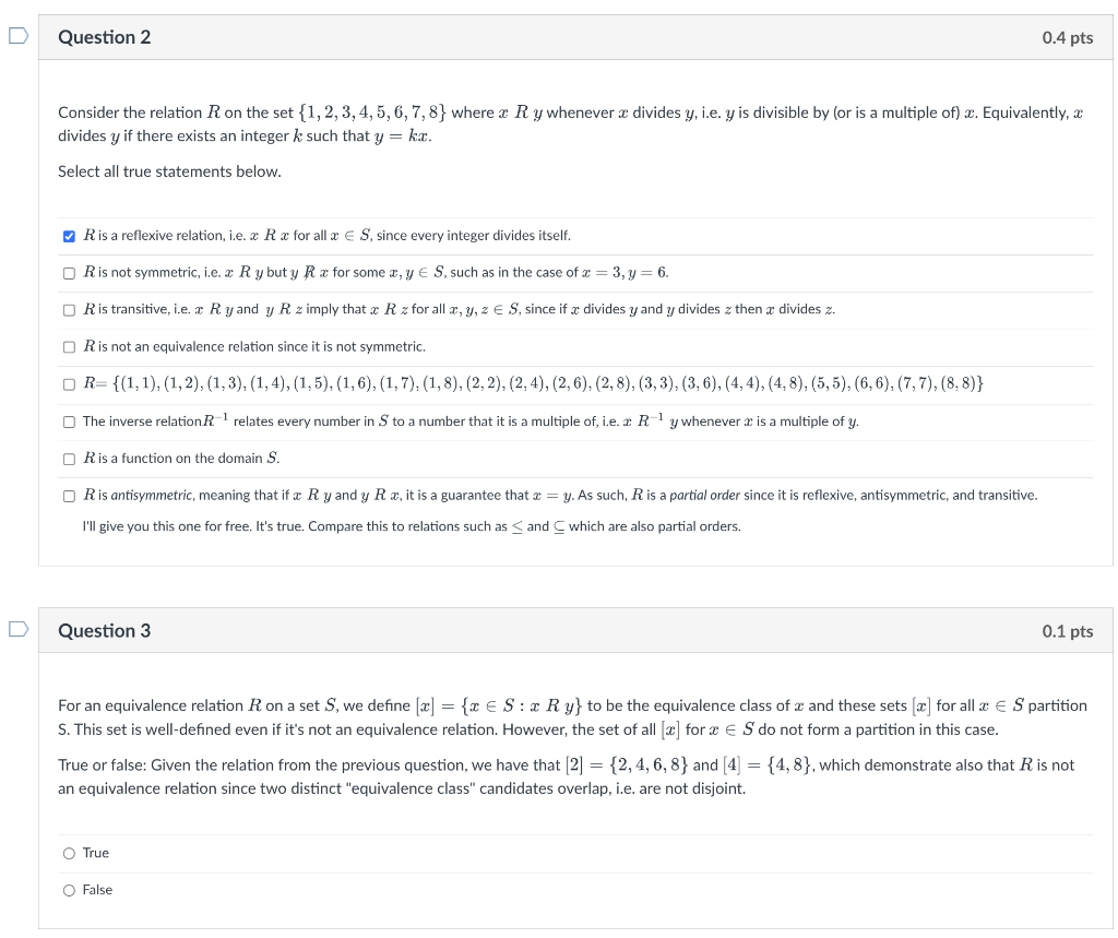 Solved Consider The Relation R On The Set {1,2,3,4,5,6,7,8} | Chegg.com