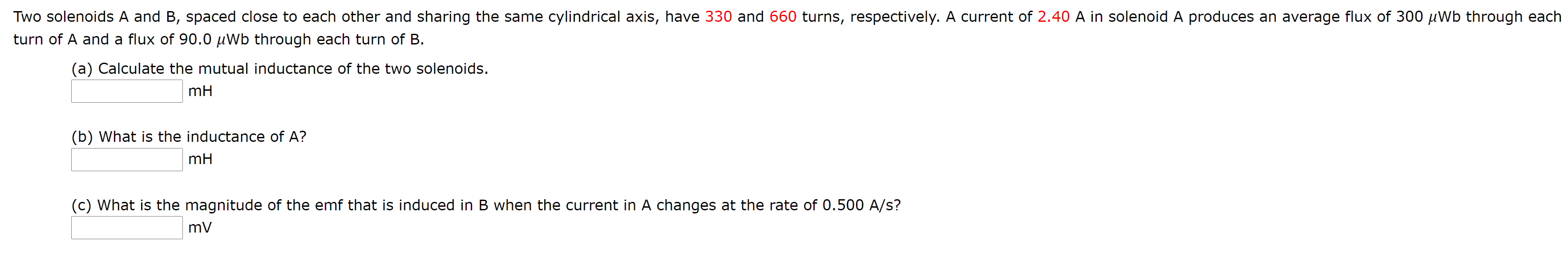 Solved Two solenoids A and B, spaced close to each other and